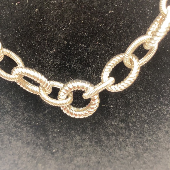 Judith Ripka .925 necklace to wear plain or add enhancer - Picture 2 of 5